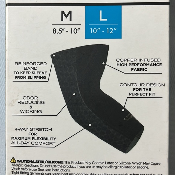 Copper Fit Copper Infused Elbow Sleeve Size Large - Picture 5 of 7